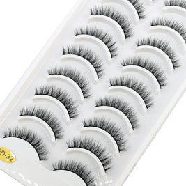 NEW 10 Pairs Natural False Eyelashes Fake Lashes Long Makeup 3d Mink Lashes Extension Eyelash Mink Eyelashes for Beauty 54