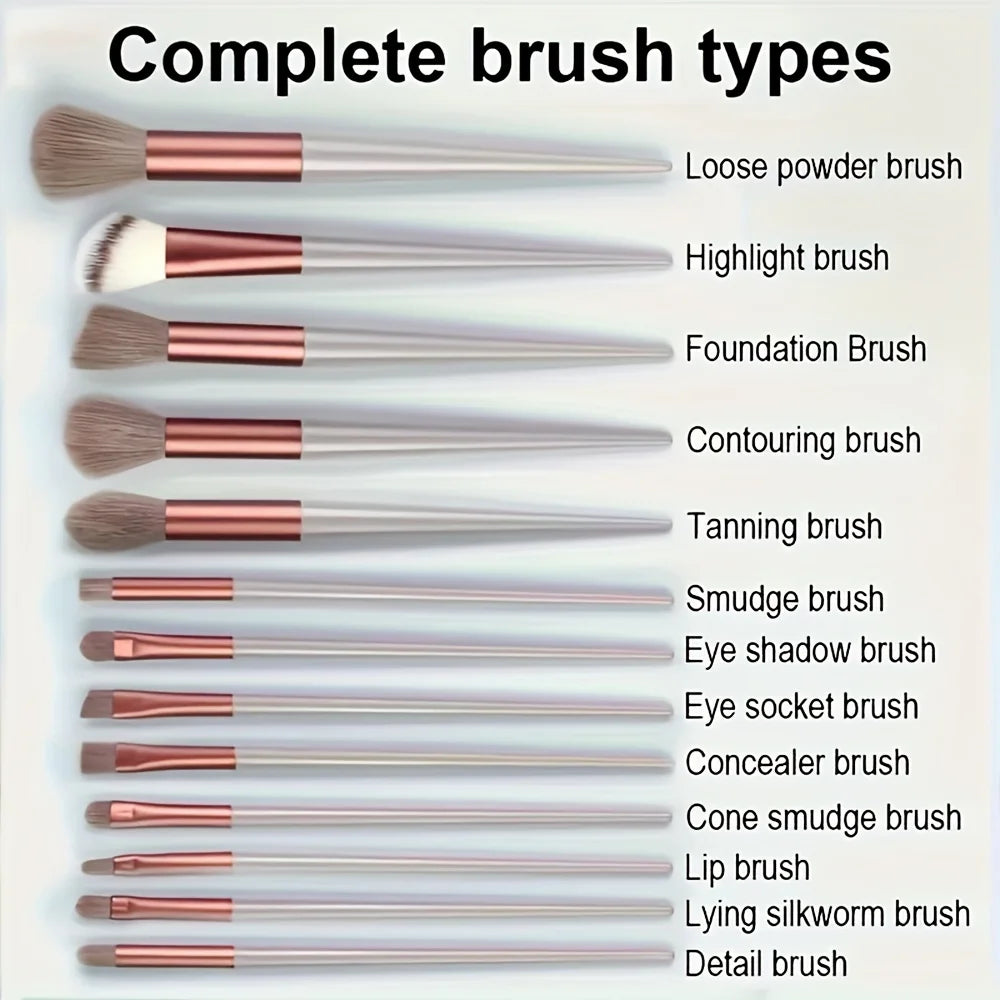 13pcs Makeup Brush Brushes Set Cosmetic Makeup Sponge Makeup Brush Beauty Tools Eyeshadow Blush Professional Brush Set