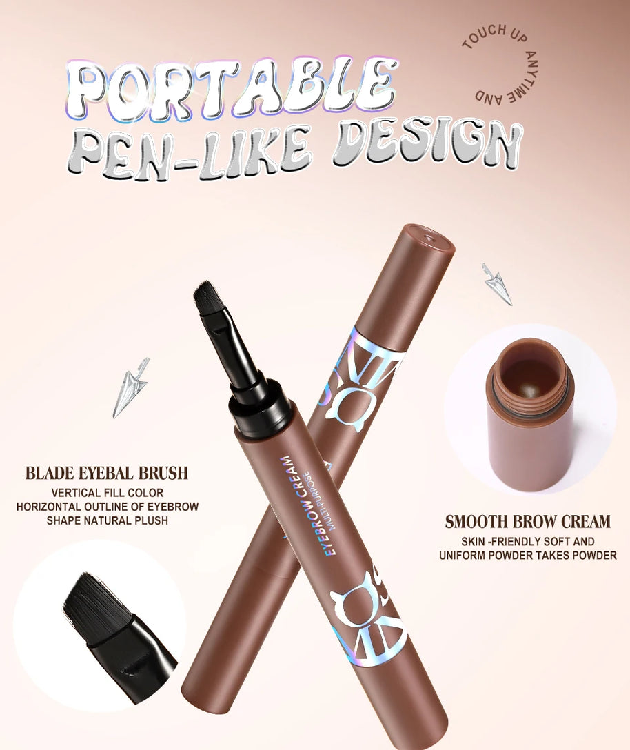 808ultastudios Eyebrow Pomade Brow Gel Creamy 4 Colors Natural Waterproof Long Lasting Highly Tint Eyebrow Shade With Brush Makeup