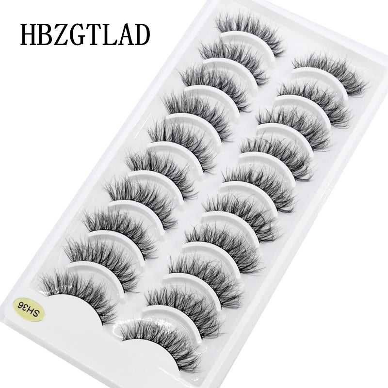 NEW 10 Pairs Natural False Eyelashes Fake Lashes Long Makeup 3d Mink Lashes Extension Eyelash Mink Eyelashes for Beauty 54