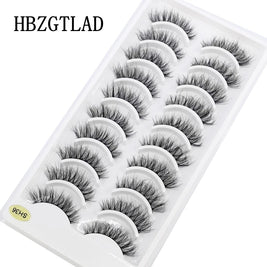 NEW 10 Pairs Natural False Eyelashes Fake Lashes Long Makeup 3d Mink Lashes Extension Eyelash Mink Eyelashes for Beauty 54