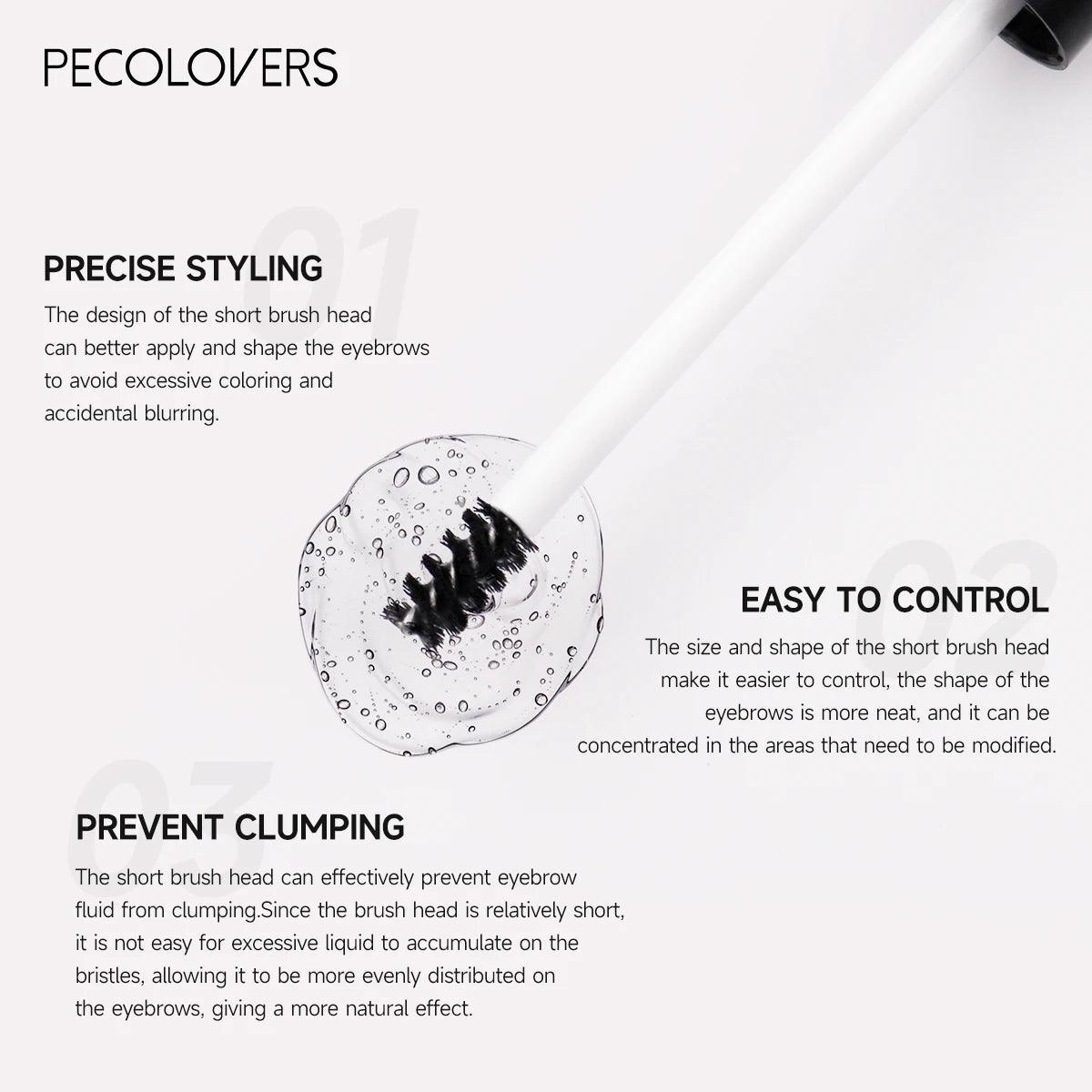 Long-Lasting Transparent Eyebrow Brow Gel for Stylish and Smudge proof Makeup