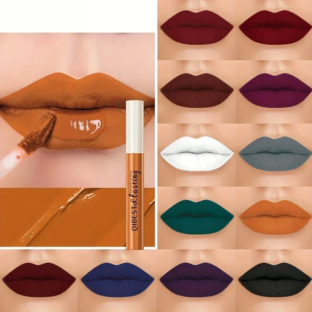 1PC waterproof non stick cup lip gloss, easy to color, non smudging, long-lasting and non fading, suitable for all skin types