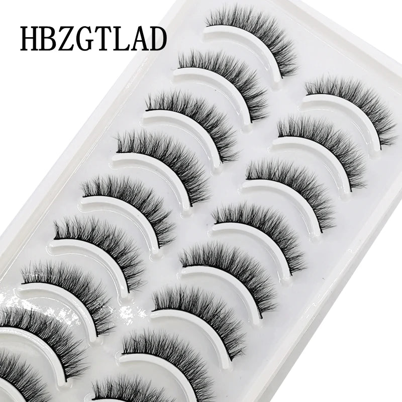 NEW 10 Pairs Natural False Eyelashes Fake Lashes Long Makeup 3d Mink Lashes Extension Eyelash Mink Eyelashes for Beauty 54