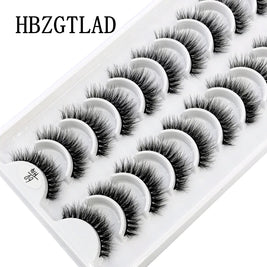 NEW 10 Pairs Natural False Eyelashes Fake Lashes Long Makeup 3d Mink Lashes Extension Eyelash Mink Eyelashes for Beauty 54