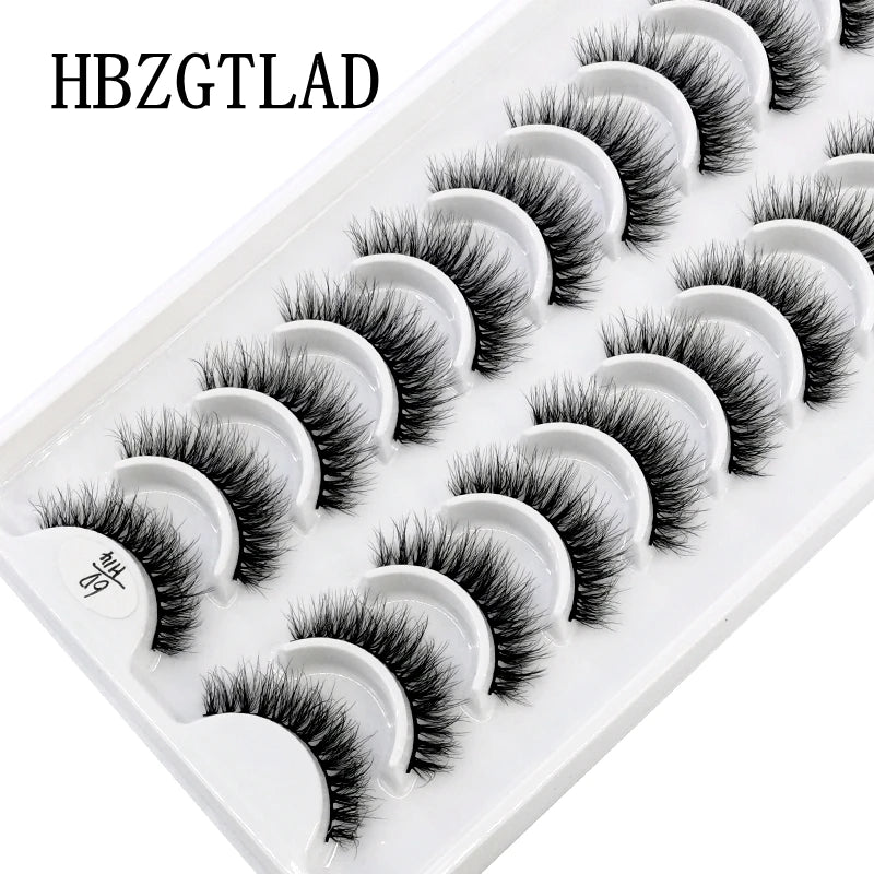 NEW 10 Pairs Natural False Eyelashes Fake Lashes Long Makeup 3d Mink Lashes Extension Eyelash Mink Eyelashes for Beauty 54