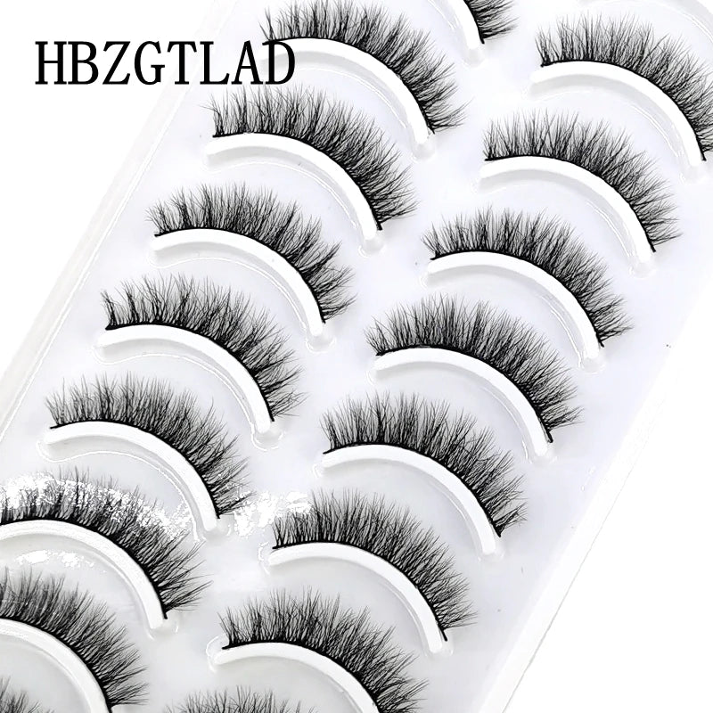 NEW 10 Pairs Natural False Eyelashes Fake Lashes Long Makeup 3d Mink Lashes Extension Eyelash Mink Eyelashes for Beauty 54