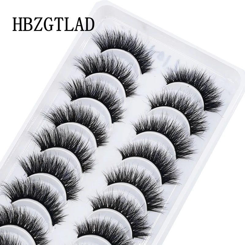 NEW 10 Pairs Natural False Eyelashes Fake Lashes Long Makeup 3d Mink Lashes Extension Eyelash Mink Eyelashes for Beauty 54