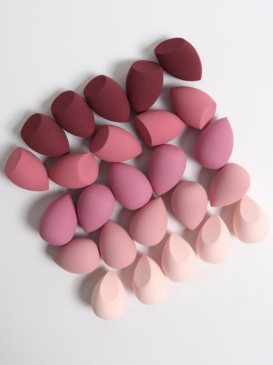 25 Beauty Eggs (Makeup Sponges), Foundation Make-Up Mixed Beauty Sponges, Liquid, Cream and Powder Flawless, Multi-Color Makeup