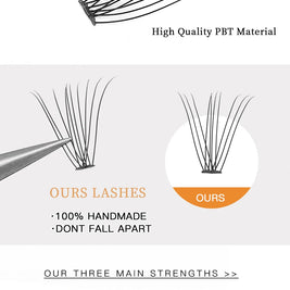 Russian Eyelash Extensions, Individual Lashes, 14 Rows, 10D, 20D, 30D, 40D, 14 Rows, 9-16mm, Natural Thick, New, 280 Pcs