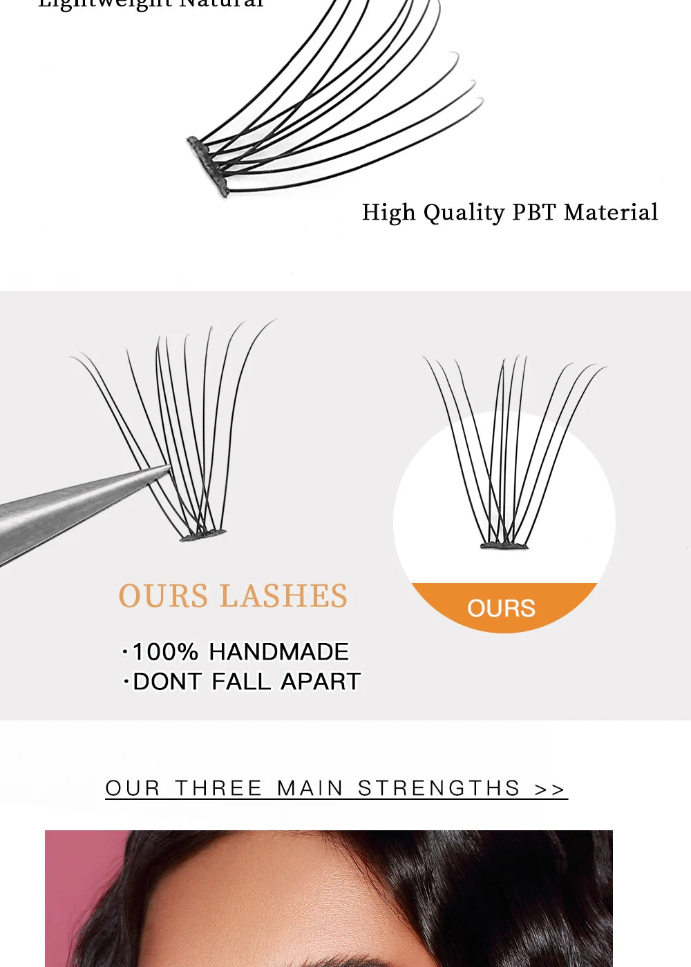 Russian Eyelash Extensions, Individual Lashes, 14 Rows, 10D, 20D, 30D, 40D, 14 Rows, 9-16mm, Natural Thick, New, 280 Pcs