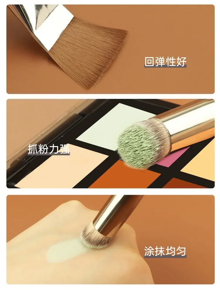 Makeup Brushes Foundation Concealer Angled Seamless Cover Synthetic Dark Circle Liquid Cream Cosmetics Contour Brush Beauty Tool