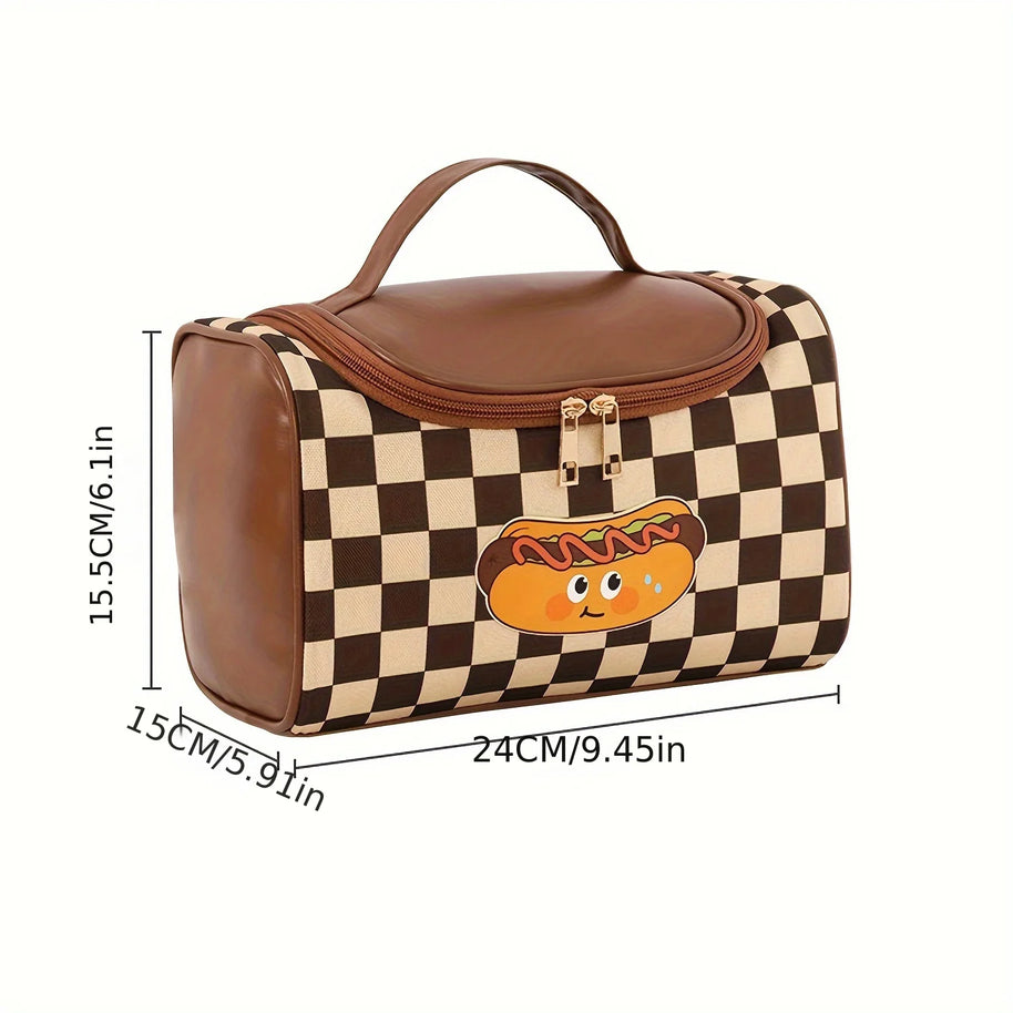 1pc PU Makeup Bag For Women Toiletries Organizer Waterproof Travel Make Up Pouch Female Large Capacity Portable Cosmetic Case