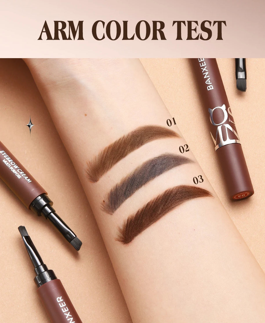 808ultastudios Eyebrow Pomade Brow Gel Creamy 4 Colors Natural Waterproof Long Lasting Highly Tint Eyebrow Shade With Brush Makeup