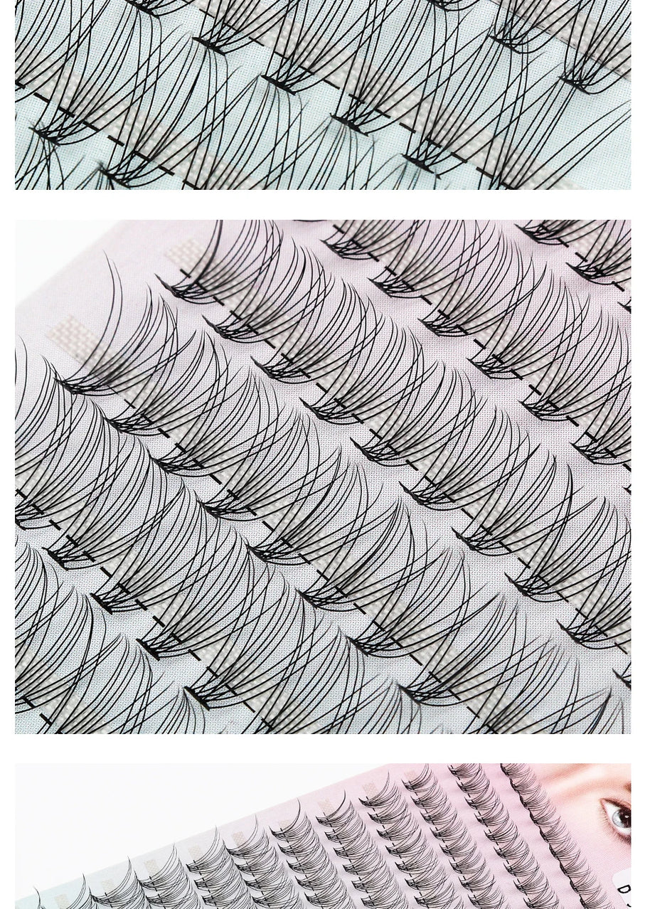 Russian Eyelash Extensions, Individual Lashes, 14 Rows, 10D, 20D, 30D, 40D, 14 Rows, 9-16mm, Natural Thick, New, 280 Pcs