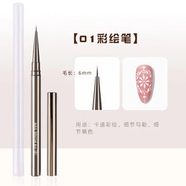 Nails Art Brush Pen 3D Tips Pattern Phototherapy Acrylic UV Gel Extension Builder Coating Painting Liner Brushes Manicure Tools