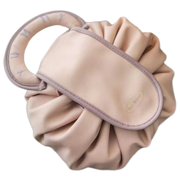 Portable Makeup Bag for Daily Use Fashion Women Large Capacity Travel Toiletry Bags Ladies Drawstring Cosmetic Storage Pouch