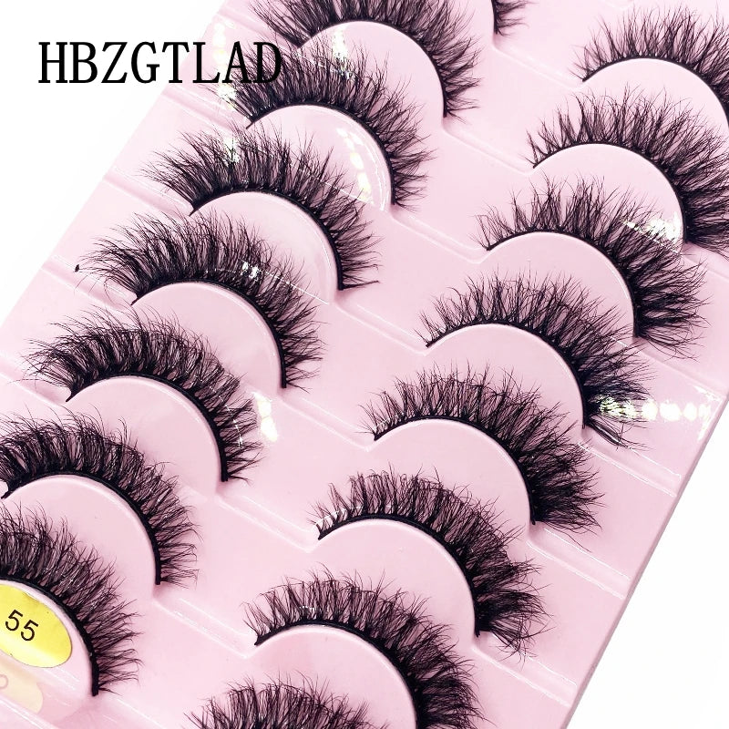 NEW 10 Pairs Natural False Eyelashes Fake Lashes Long Makeup 3d Mink Lashes Extension Eyelash Mink Eyelashes for Beauty 54