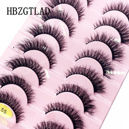 NEW 10 Pairs Natural False Eyelashes Fake Lashes Long Makeup 3d Mink Lashes Extension Eyelash Mink Eyelashes for Beauty 54