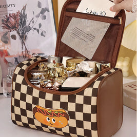 1pc PU Makeup Bag For Women Toiletries Organizer Waterproof Travel Make Up Pouch Female Large Capacity Portable Cosmetic Case