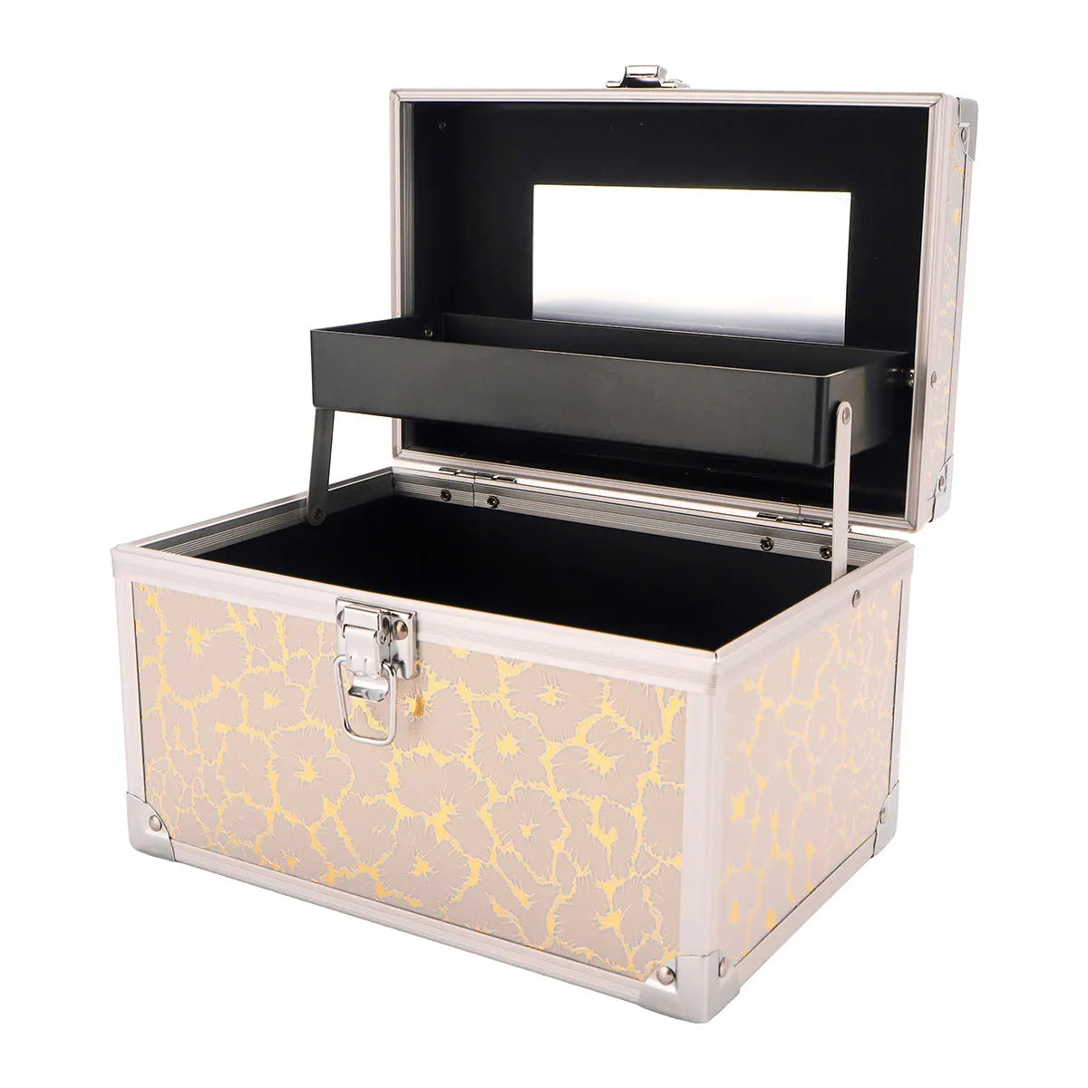 Small-Scale Portable Makeup Organizer Suitcase Make Up Tools Nail Storage Case Beauty Artist Travel Box Waterproof Supplies