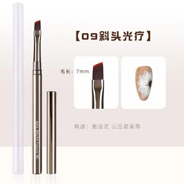Nails Art Brush Pen 3D Tips Pattern Phototherapy Acrylic UV Gel Extension Builder Coating Painting Liner Brushes Manicure Tools