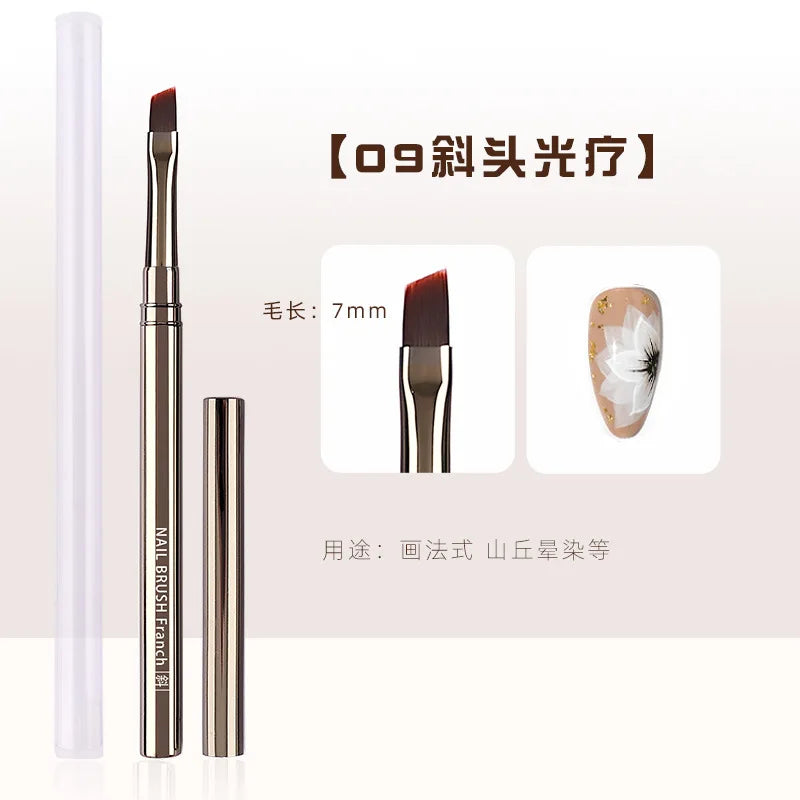 Nails Art Brush Pen 3D Tips Pattern Phototherapy Acrylic UV Gel Extension Builder Coating Painting Liner Brushes Manicure Tools