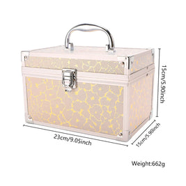 Small-Scale Portable Makeup Organizer Suitcase Make Up Tools Nail Storage Case Beauty Artist Travel Box Waterproof Supplies