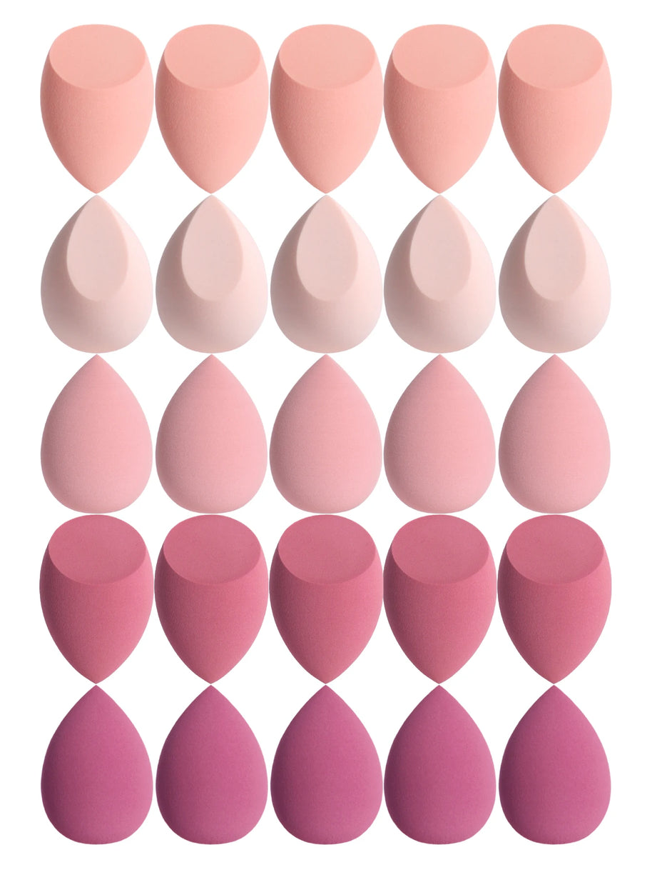 25 Beauty Eggs (Makeup Sponges), Foundation Make-Up Mixed Beauty Sponges, Liquid, Cream and Powder Flawless, Multi-Color Makeup