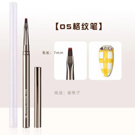 Nails Art Brush Pen 3D Tips Pattern Phototherapy Acrylic UV Gel Extension Builder Coating Painting Liner Brushes Manicure Tools