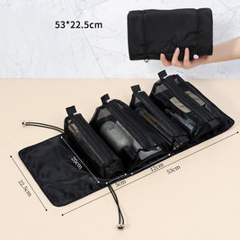 Cosmetic Bags For Women Elegant PU Leather Make Up Pouch Travel Toiletries Organizer Storage Hangbag Korean Carry-on Makeup Tote