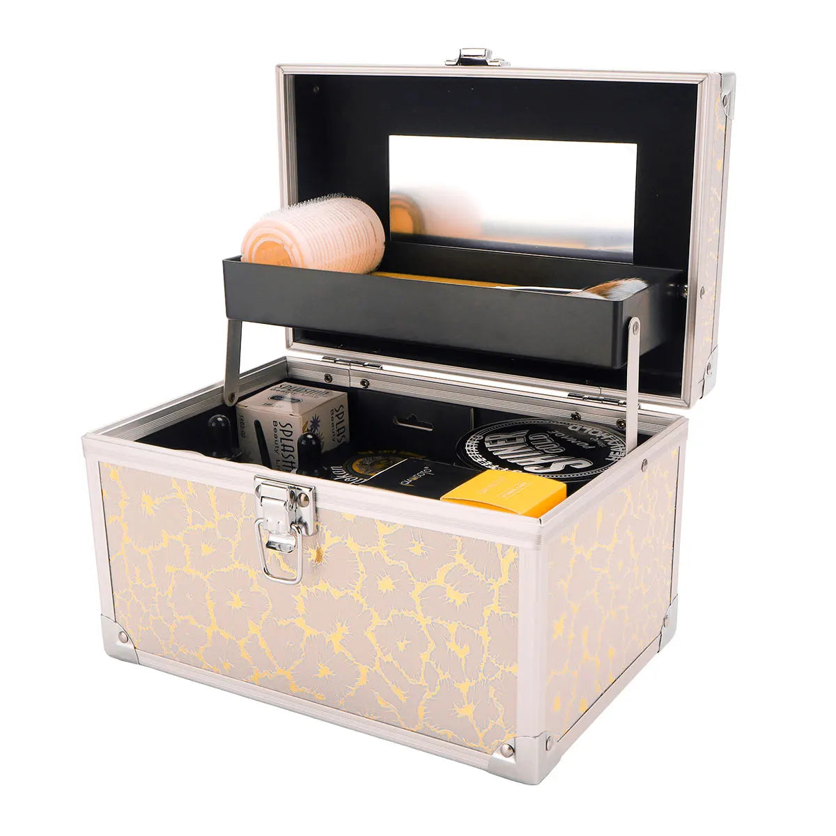 Small-Scale Portable Makeup Organizer Suitcase Make Up Tools Nail Storage Case Beauty Artist Travel Box Waterproof Supplies