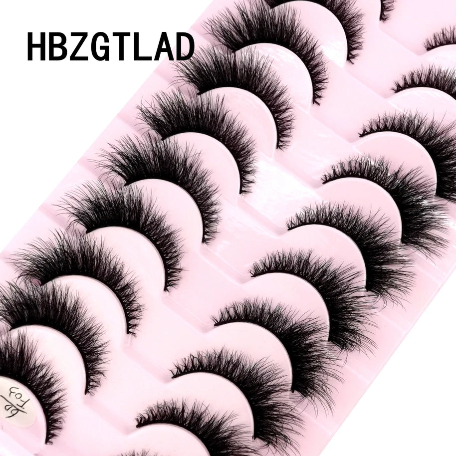 NEW 10 Pairs Natural False Eyelashes Fake Lashes Long Makeup 3d Mink Lashes Extension Eyelash Mink Eyelashes for Beauty 54