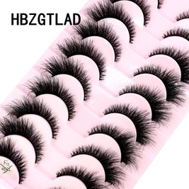 NEW 10 Pairs Natural False Eyelashes Fake Lashes Long Makeup 3d Mink Lashes Extension Eyelash Mink Eyelashes for Beauty 54