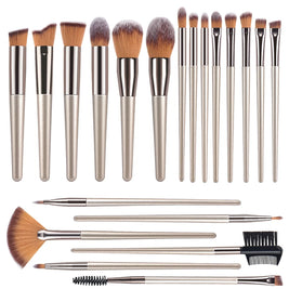 Hot Champagne Makeup Brushes Set for Women Cosmetic Foundation Powder Blush Eyeshadow Kabuki Blending Make Up Brush Beauty Tools