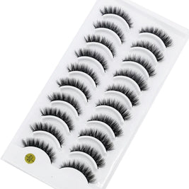 NEW 10 Pairs Natural False Eyelashes Fake Lashes Long Makeup 3d Mink Lashes Extension Eyelash Mink Eyelashes for Beauty 54