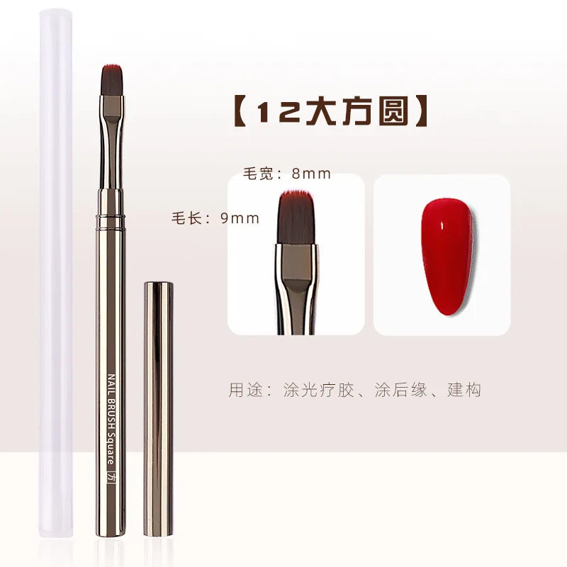 Nails Art Brush Pen 3D Tips Pattern Phototherapy Acrylic UV Gel Extension Builder Coating Painting Liner Brushes Manicure Tools