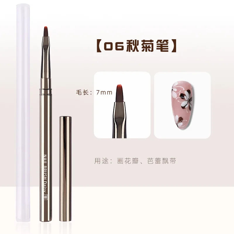 Nails Art Brush Pen 3D Tips Pattern Phototherapy Acrylic UV Gel Extension Builder Coating Painting Liner Brushes Manicure Tools