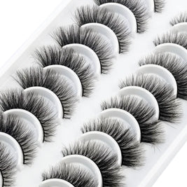 NEW 10 Pairs Natural False Eyelashes Fake Lashes Long Makeup 3d Mink Lashes Extension Eyelash Mink Eyelashes for Beauty 54