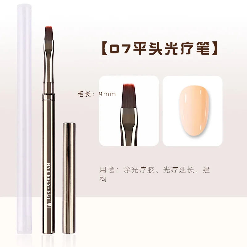 Nails Art Brush Pen 3D Tips Pattern Phototherapy Acrylic UV Gel Extension Builder Coating Painting Liner Brushes Manicure Tools