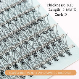 Russian Eyelash Extensions, Individual Lashes, 14 Rows, 10D, 20D, 30D, 40D, 14 Rows, 9-16mm, Natural Thick, New, 280 Pcs