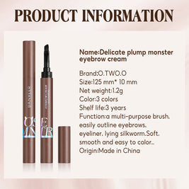 808ultastudios Eyebrow Pomade Brow Gel Creamy 4 Colors Natural Waterproof Long Lasting Highly Tint Eyebrow Shade With Brush Makeup