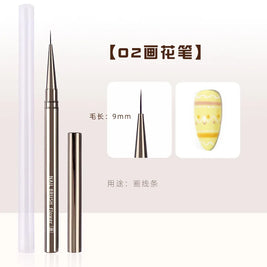 Nails Art Brush Pen 3D Tips Pattern Phototherapy Acrylic UV Gel Extension Builder Coating Painting Liner Brushes Manicure Tools