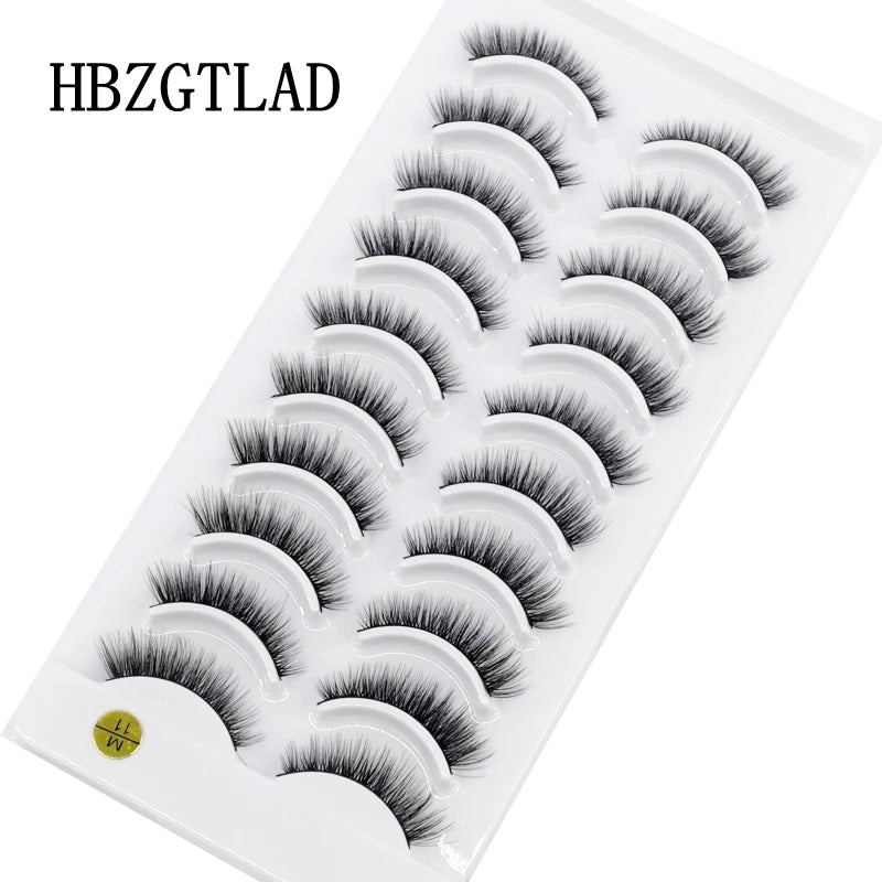 NEW 10 Pairs Natural False Eyelashes Fake Lashes Long Makeup 3d Mink Lashes Extension Eyelash Mink Eyelashes for Beauty 54