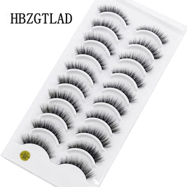 NEW 10 Pairs Natural False Eyelashes Fake Lashes Long Makeup 3d Mink Lashes Extension Eyelash Mink Eyelashes for Beauty 54