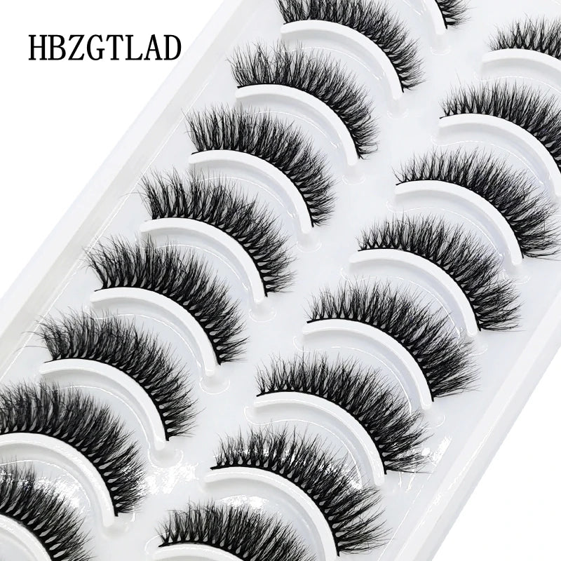 NEW 10 Pairs Natural False Eyelashes Fake Lashes Long Makeup 3d Mink Lashes Extension Eyelash Mink Eyelashes for Beauty 54