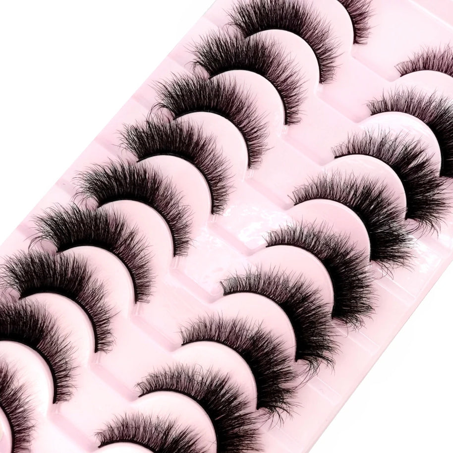 NEW 10 Pairs Natural False Eyelashes Fake Lashes Long Makeup 3d Mink Lashes Extension Eyelash Mink Eyelashes for Beauty 54