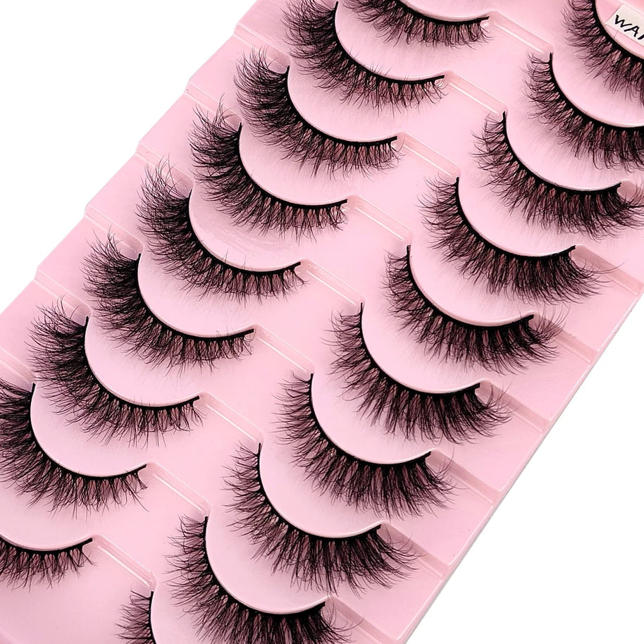 NEW 10 Pairs Natural False Eyelashes Fake Lashes Long Makeup 3d Mink Lashes Extension Eyelash Mink Eyelashes for Beauty 54