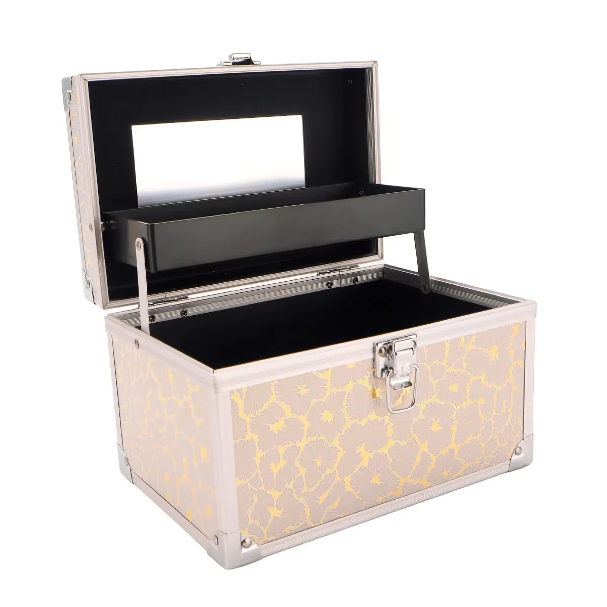 Small-Scale Portable Makeup Organizer Suitcase Make Up Tools Nail Storage Case Beauty Artist Travel Box Waterproof Supplies