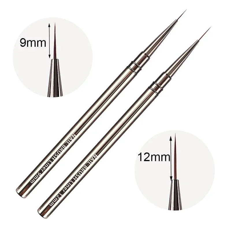 Nails Art Brush Pen 3D Tips Pattern Phototherapy Acrylic UV Gel Extension Builder Coating Painting Liner Brushes Manicure Tools